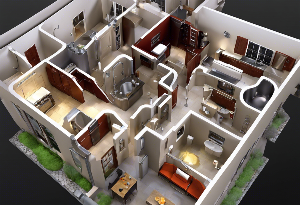 An image showcasing the different configurations of residential plumbing systems