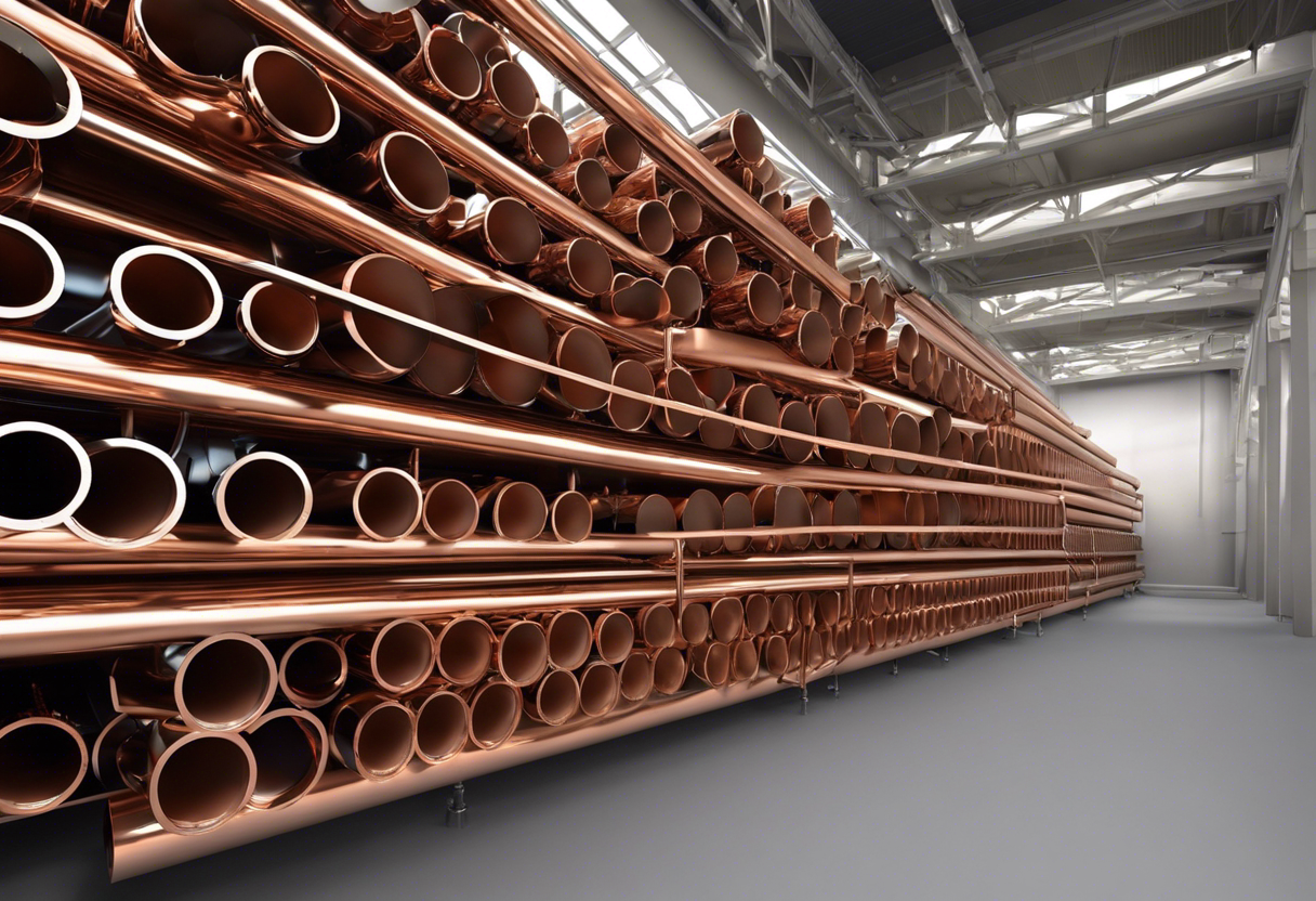 An image that visually represents the differences between copper, PVC, PEX, and galvanized steel pipes for plumbing
