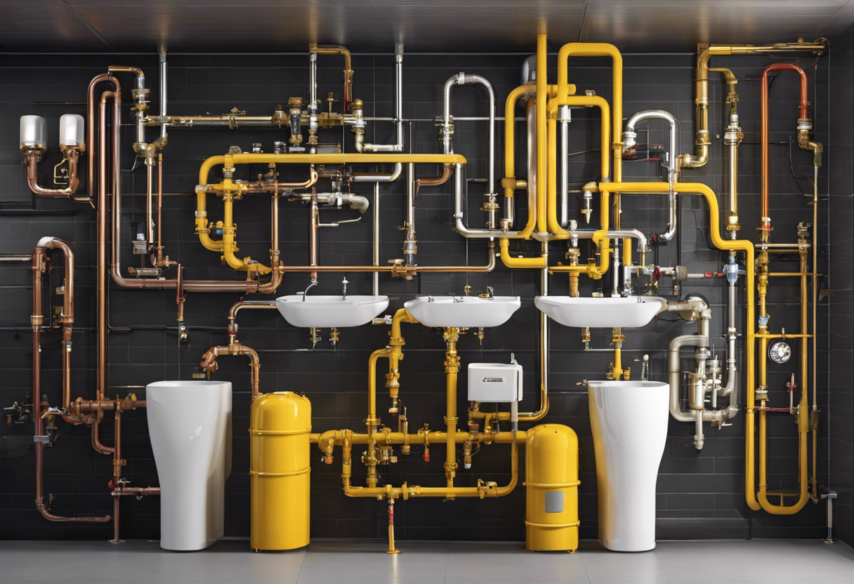 An image that depicts a side-by-side comparison of two plumbing systems, highlighting the differences in their design, efficiency, and performance